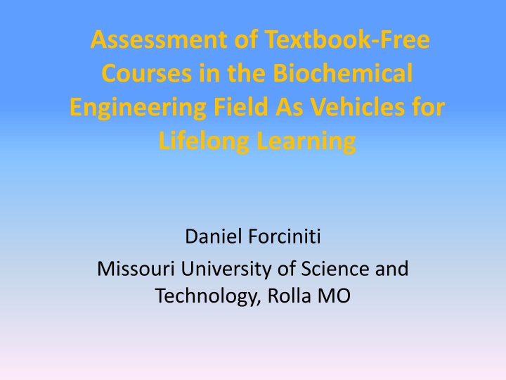 assessment of textbook free courses