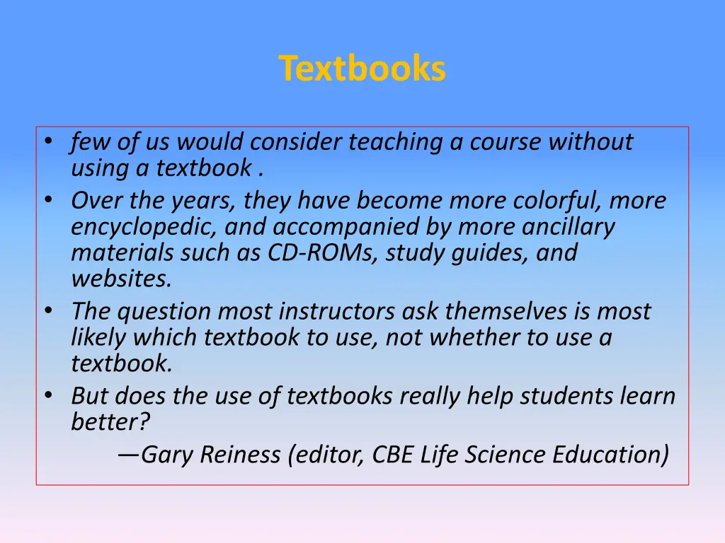 textbooks