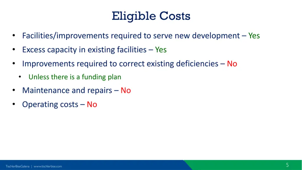 eligible costs