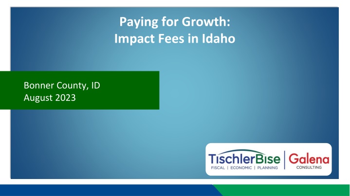 paying for growth impact fees in idaho