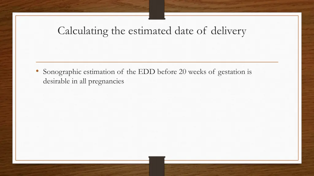 calculating the estimated date of delivery