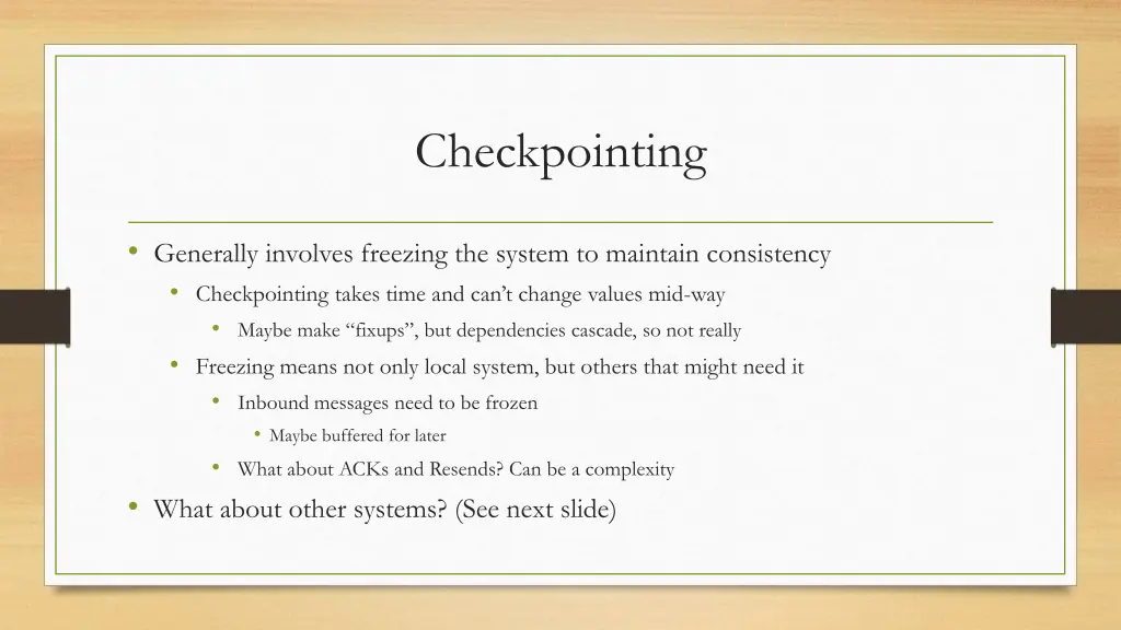 checkpointing 1