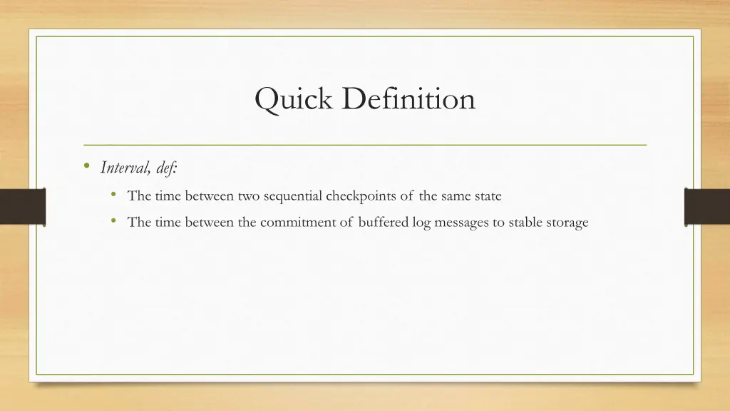 quick definition