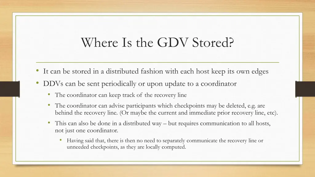where is the gdv stored