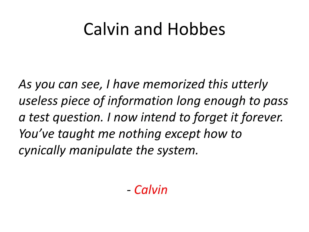 calvin and hobbes
