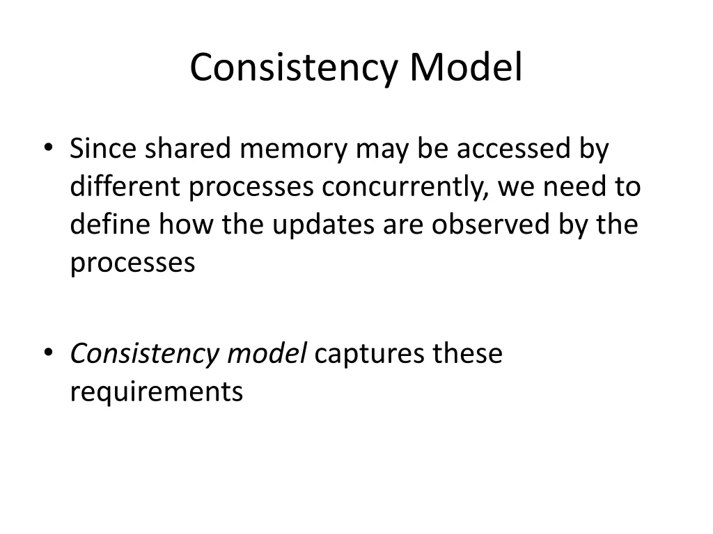 consistency model