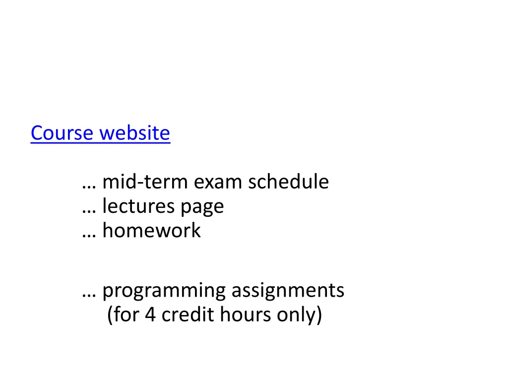 course website