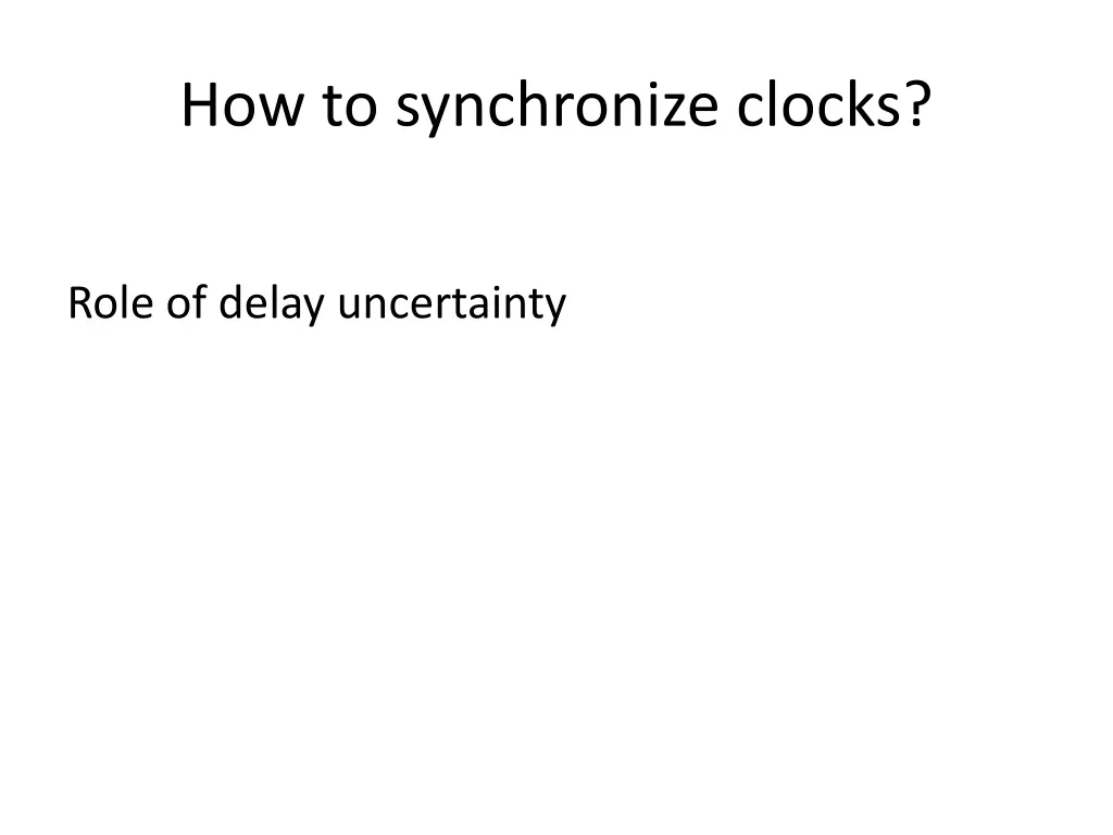 how to synchronize clocks 1