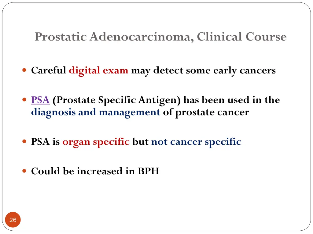 prostatic adenocarcinoma clinical course 1
