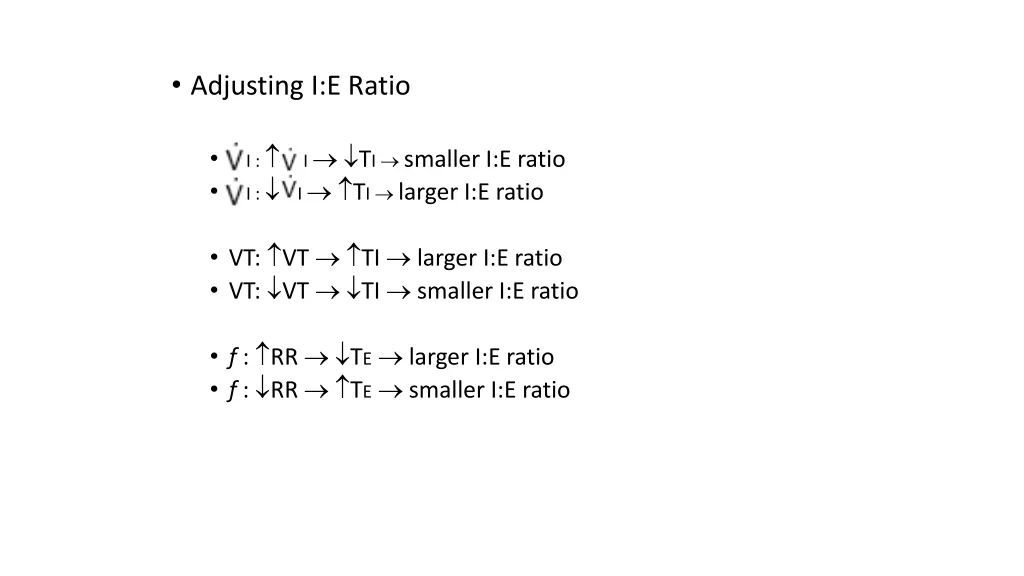 adjusting i e ratio