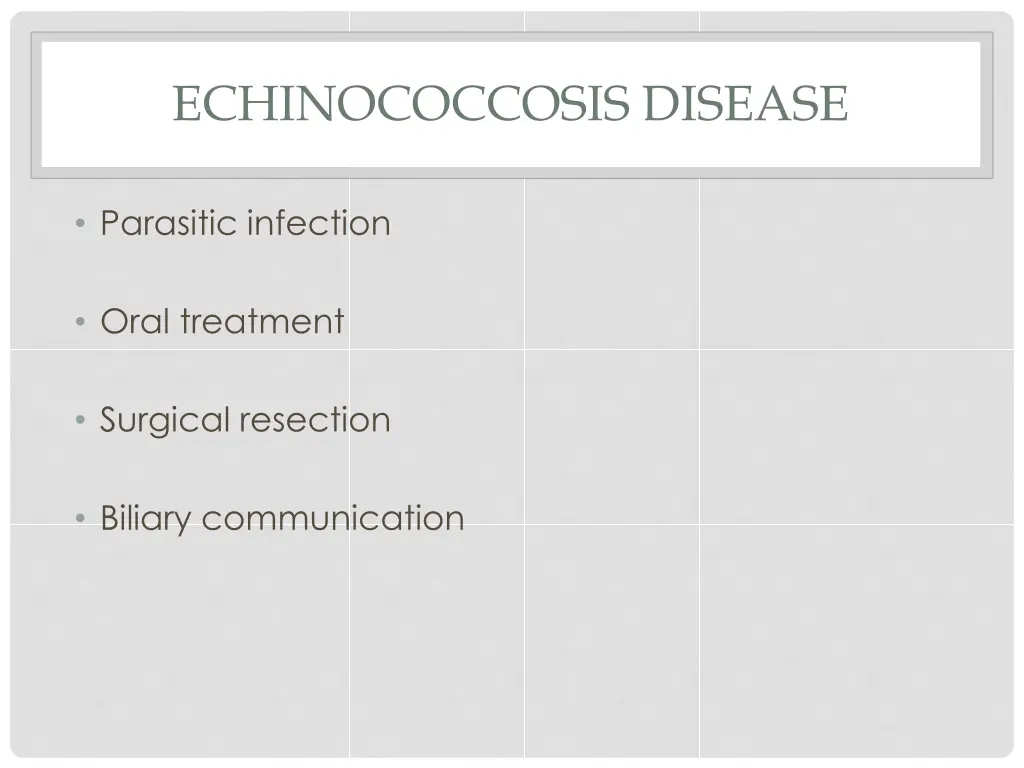 echinococcosis disease
