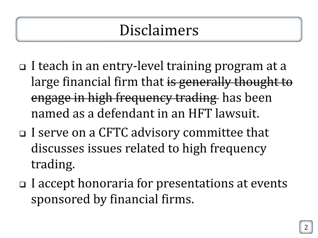 disclaimers