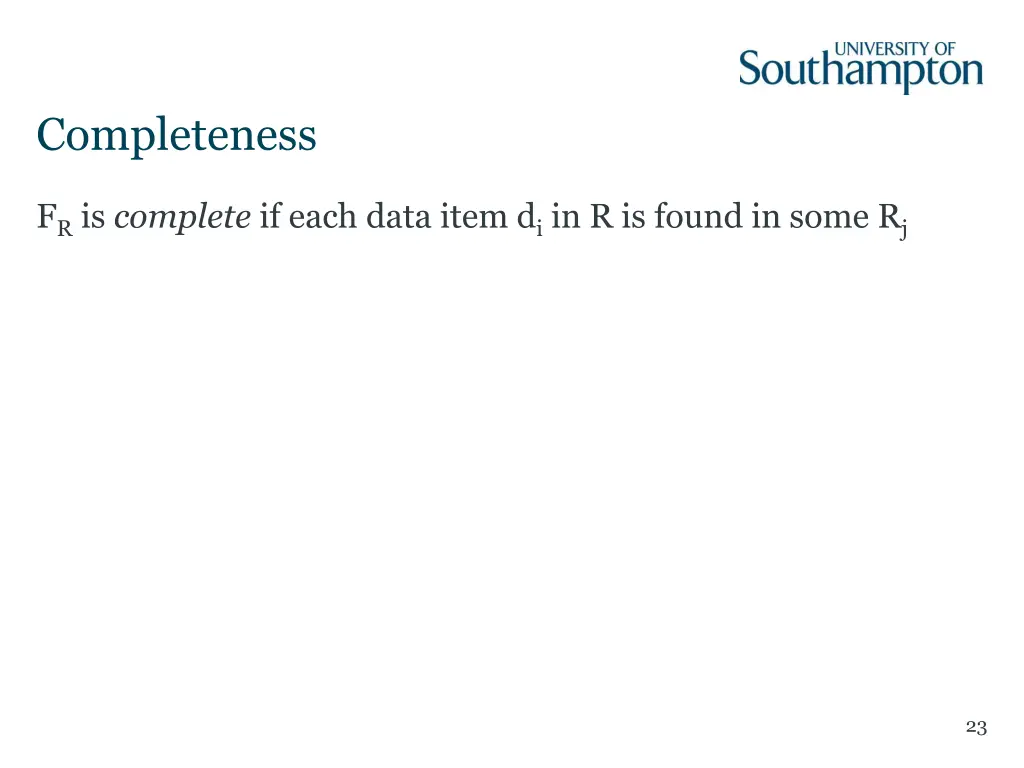 completeness