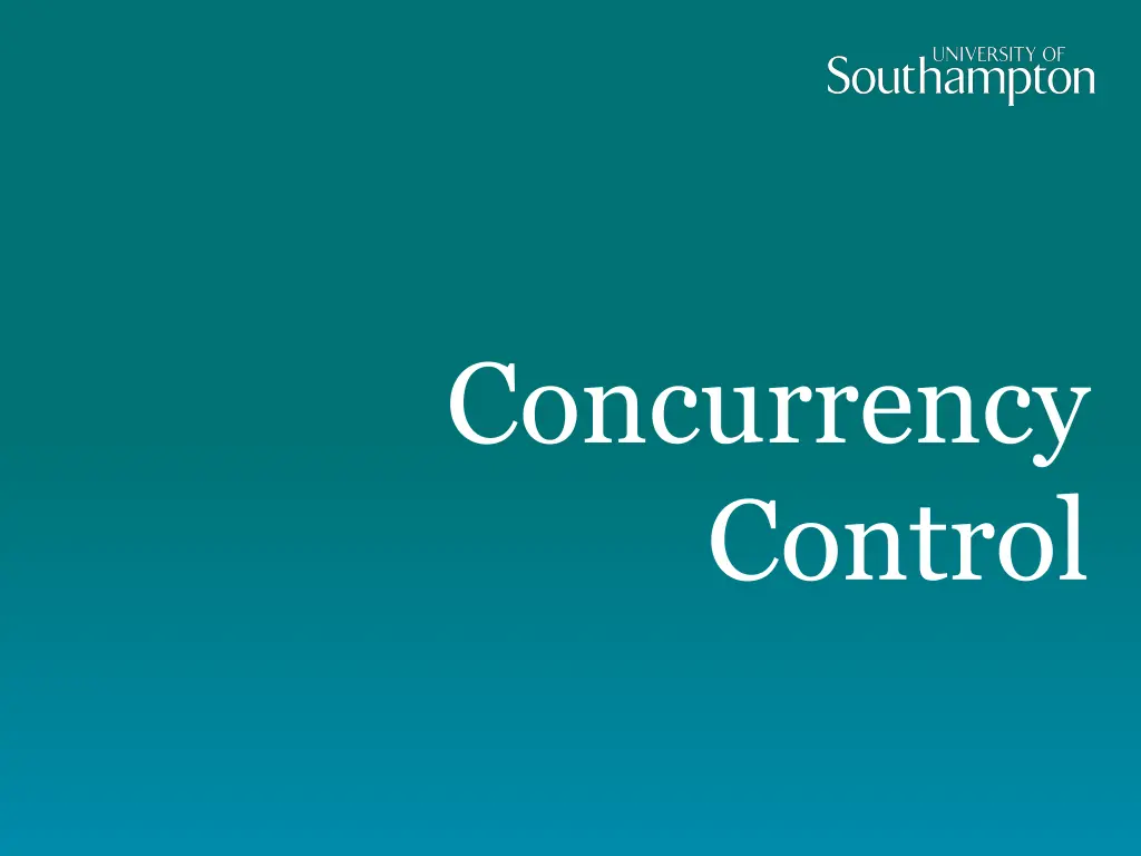 concurrency control
