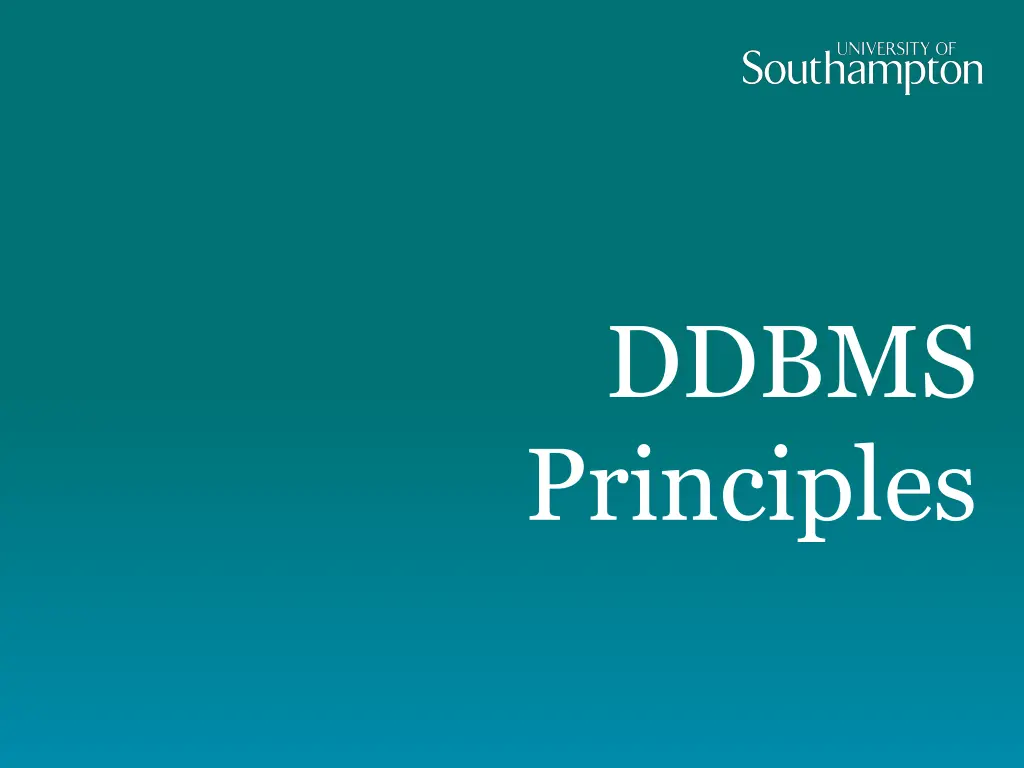 ddbms principles