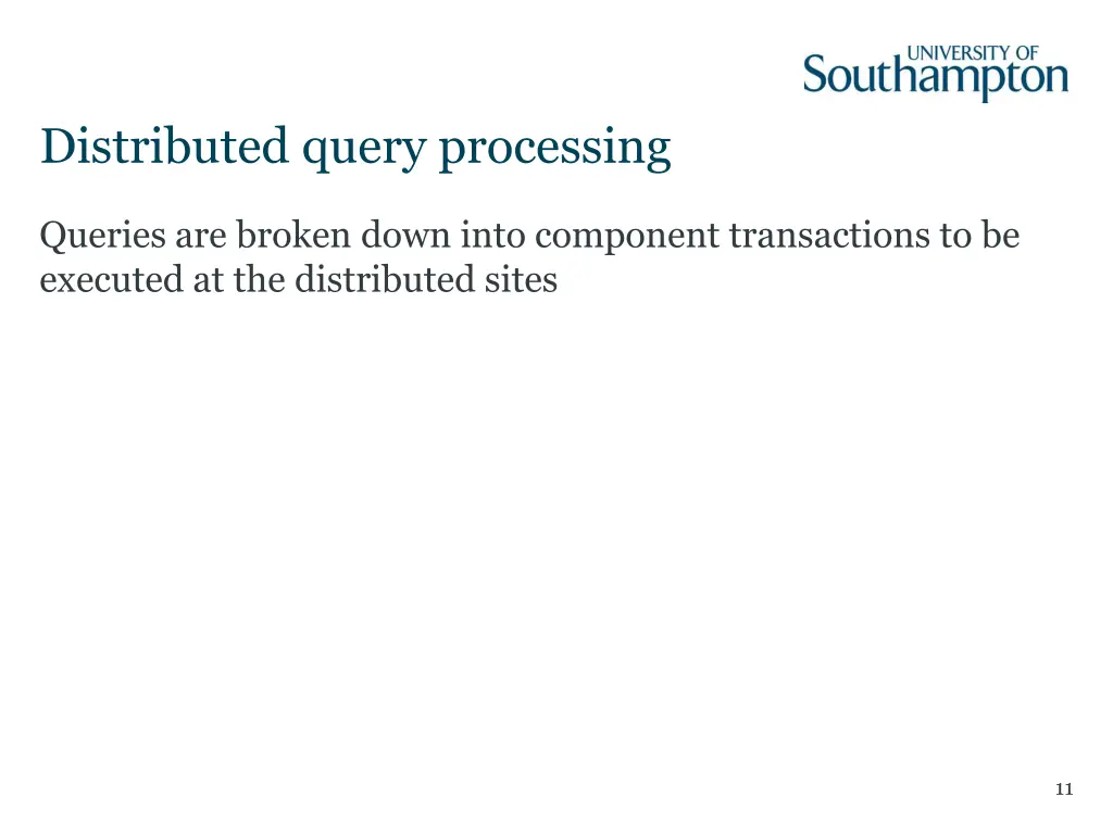 distributed query processing