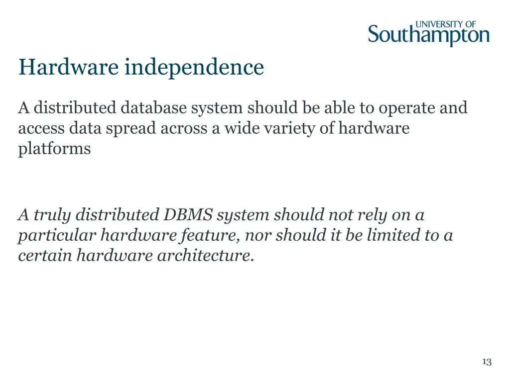 hardware independence