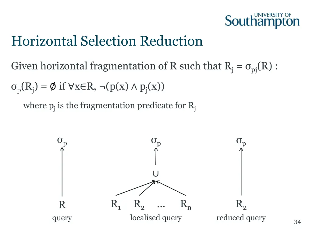 horizontal selection reduction