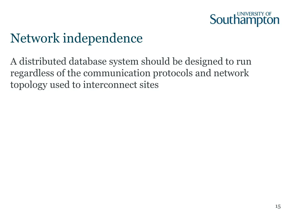 network independence