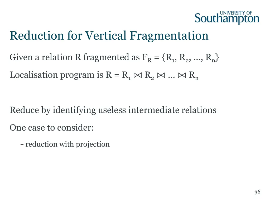 reduction for vertical fragmentation