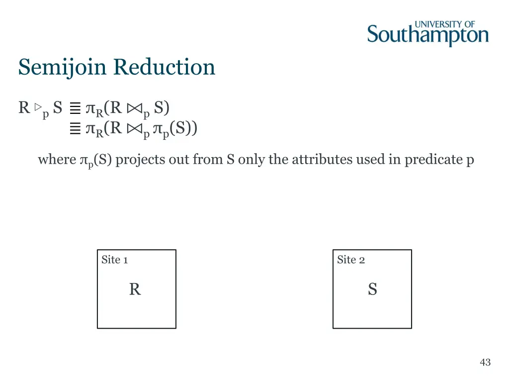 semijoin reduction 1