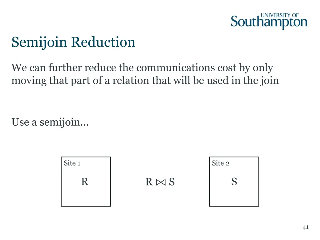 semijoin reduction