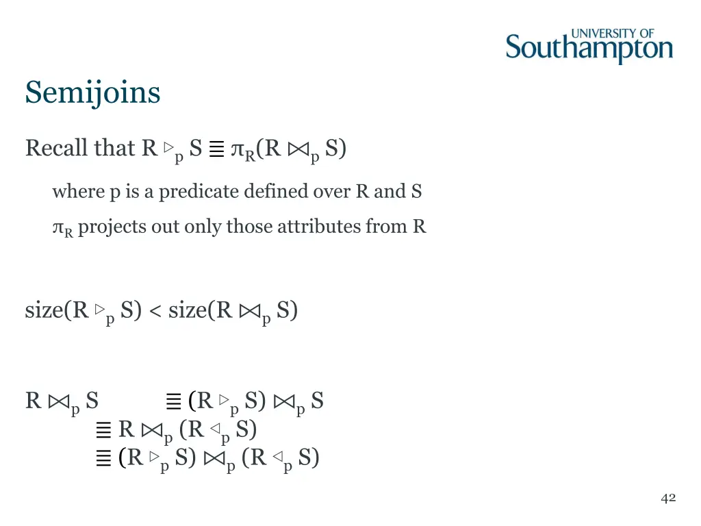 semijoins