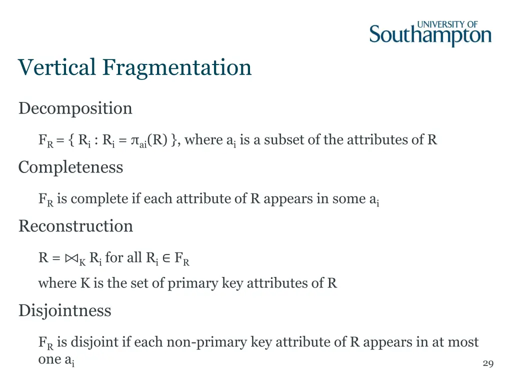 vertical fragmentation