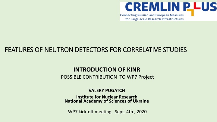 features features of neutron detectors of neutron
