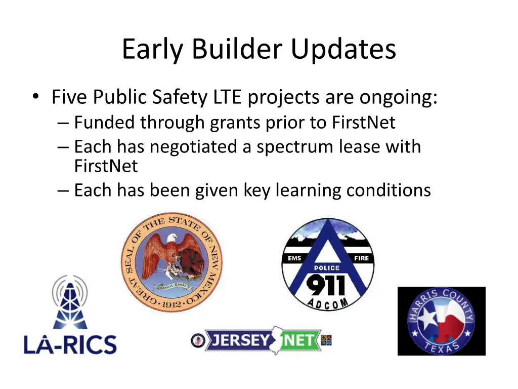 early builder updates