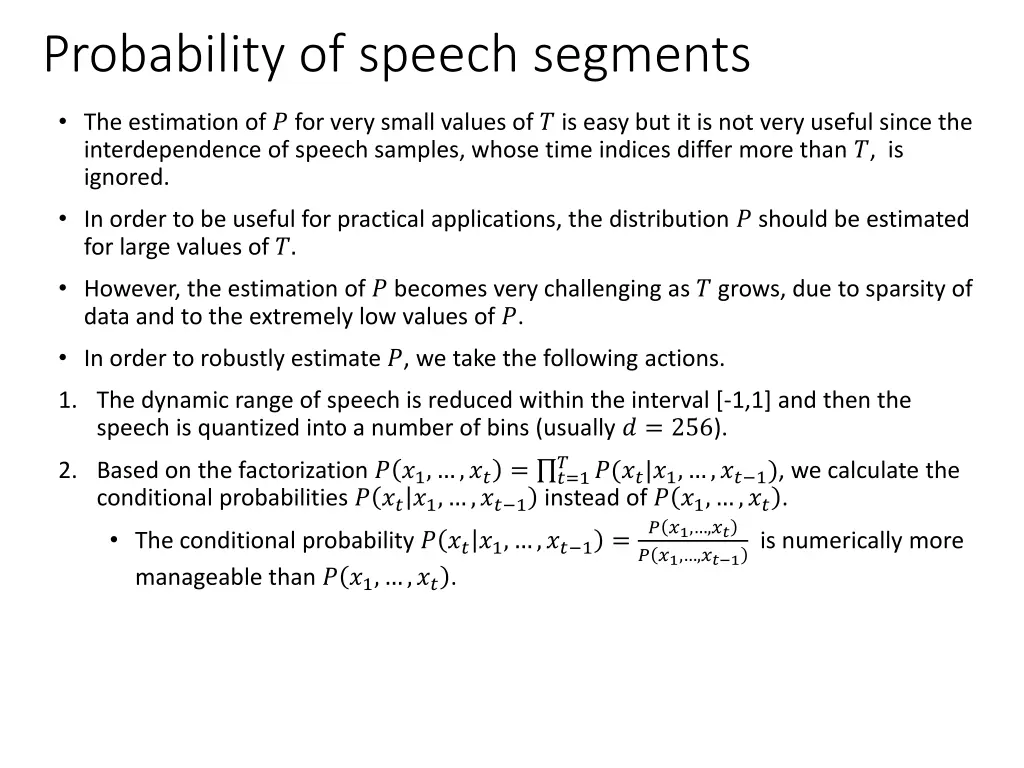 probability of speech segments 1