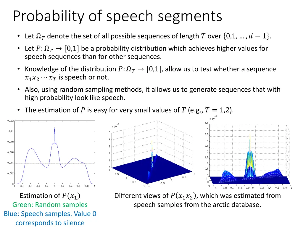 probability of speech segments
