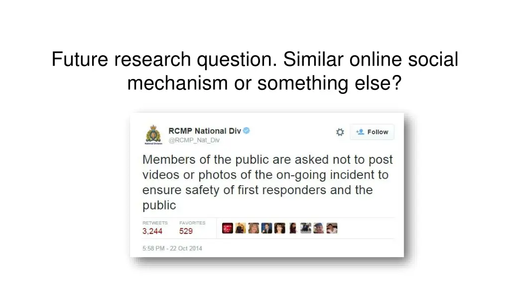 future research question similar online social