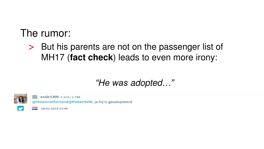 the rumor but his parents