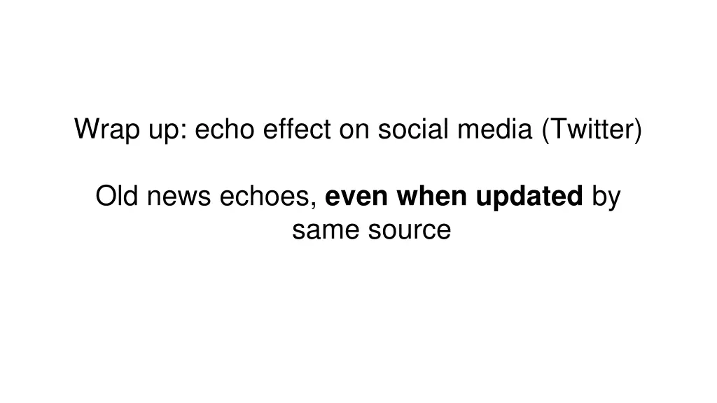 wrap up echo effect on social media twitter