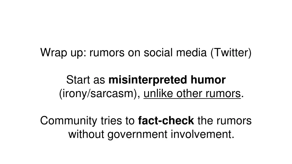 wrap up rumors on social media twitter