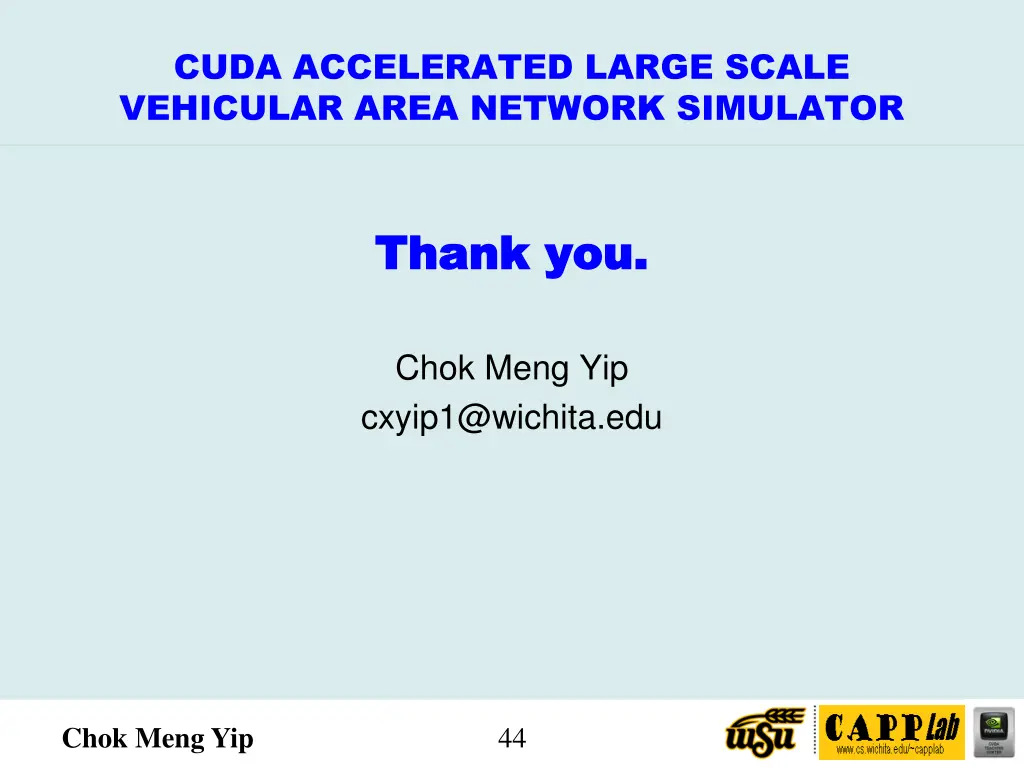 cuda accelerated large scale vehicular area