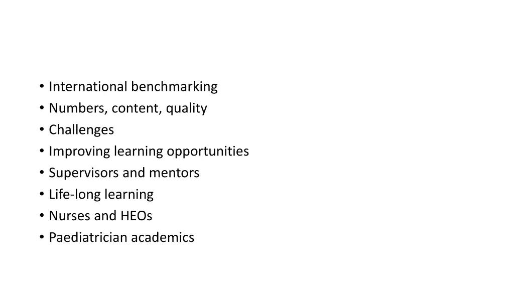 international benchmarking numbers content