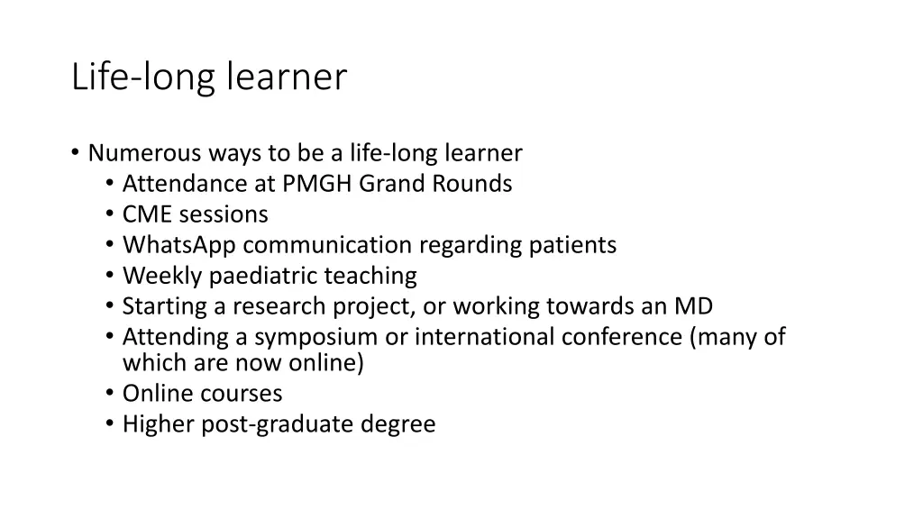 life long learner