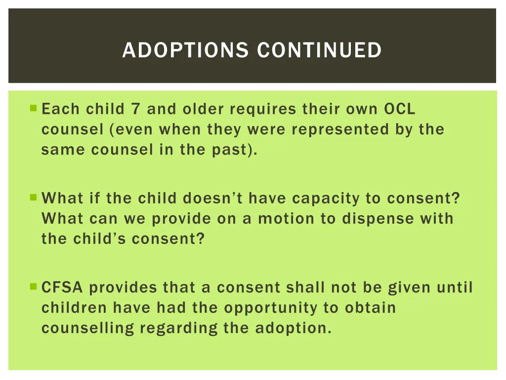adoptions continued