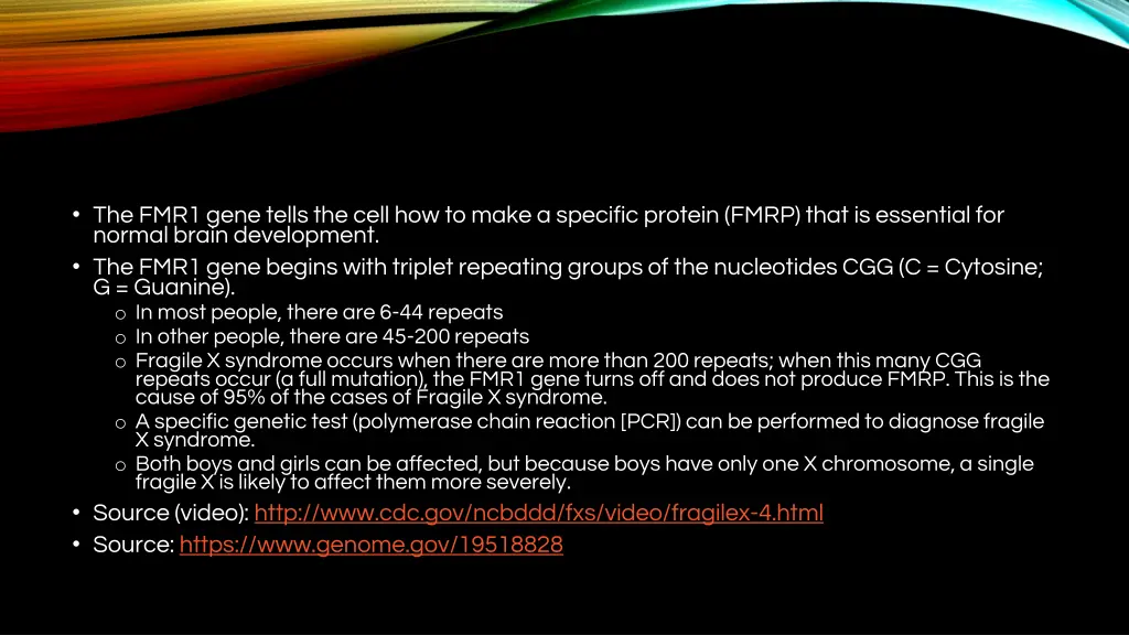 the fmr1 gene tells the cell how to make