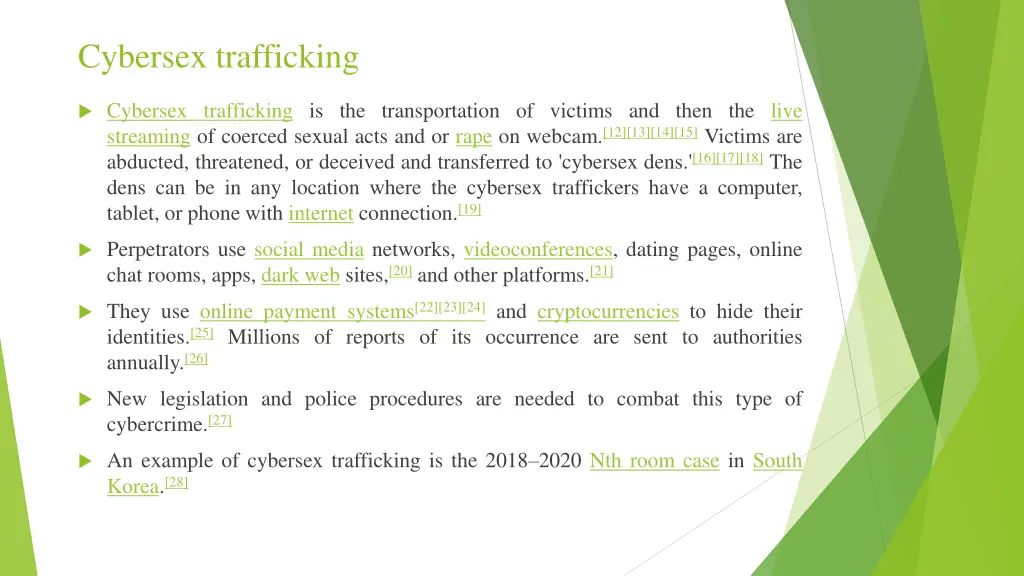 cybersex trafficking