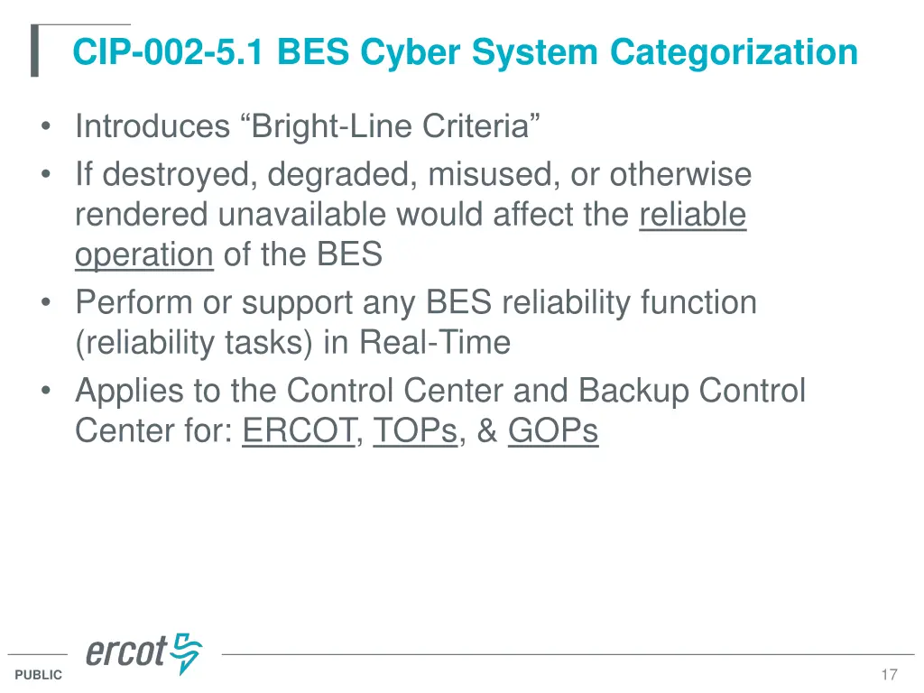 cip 002 5 1 bes cyber system categorization