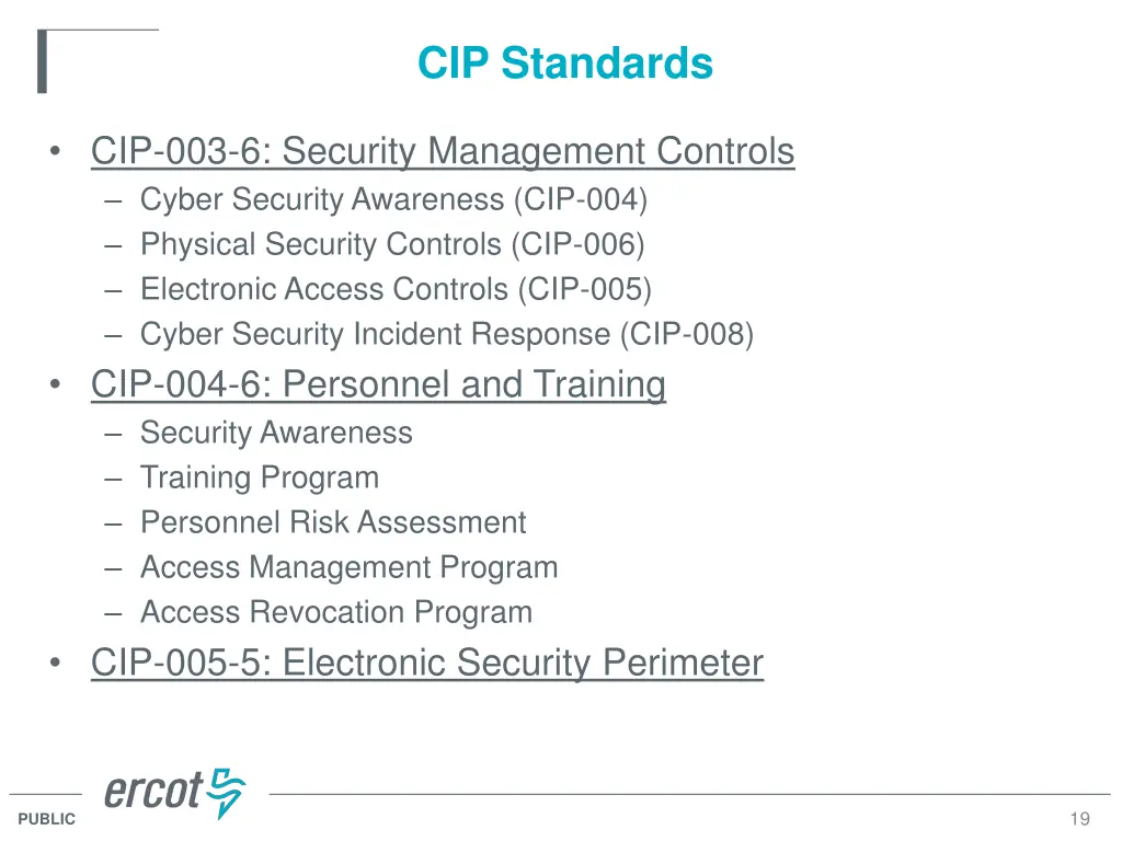 cip standards