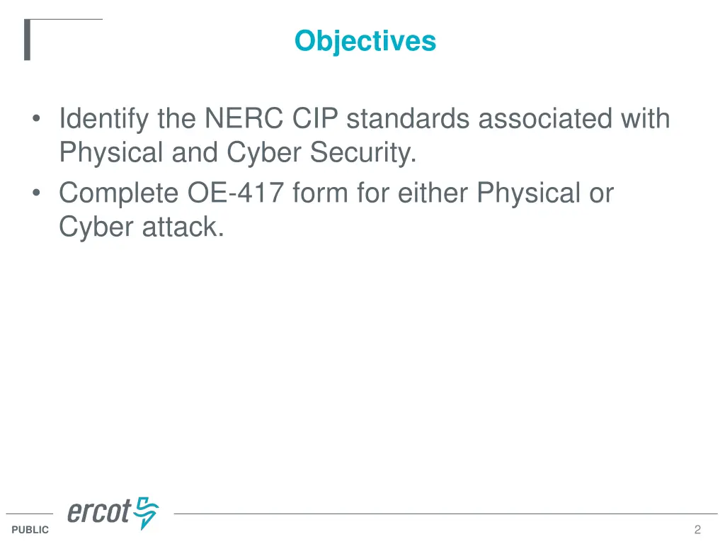 objectives