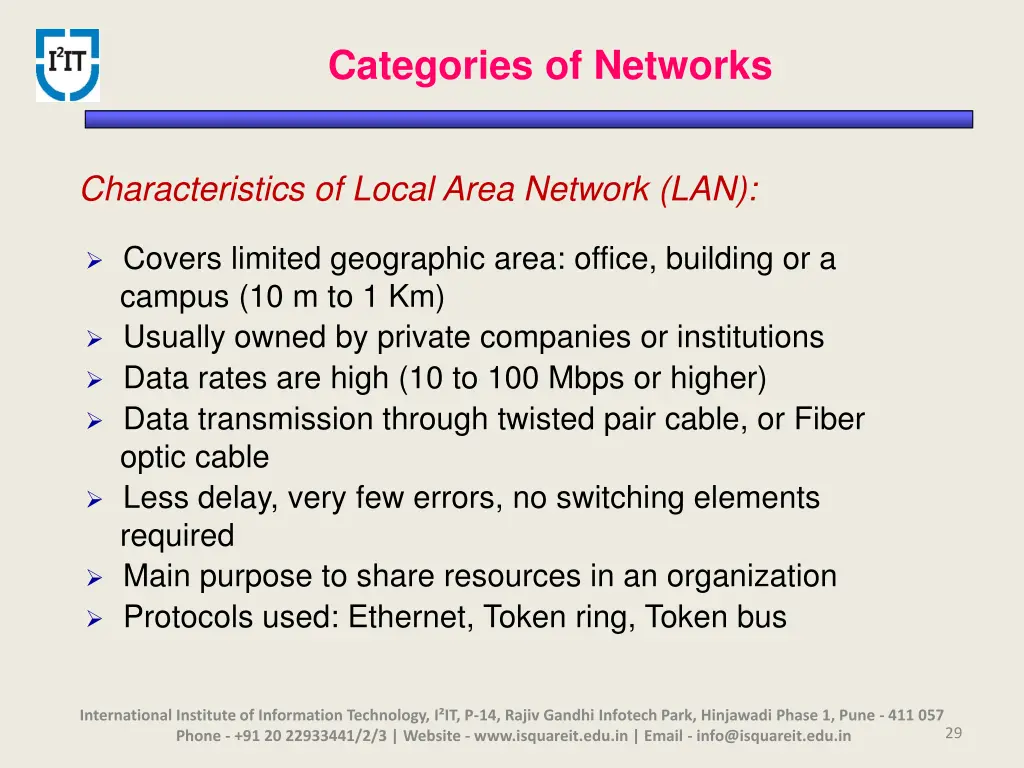 categories of networks 1