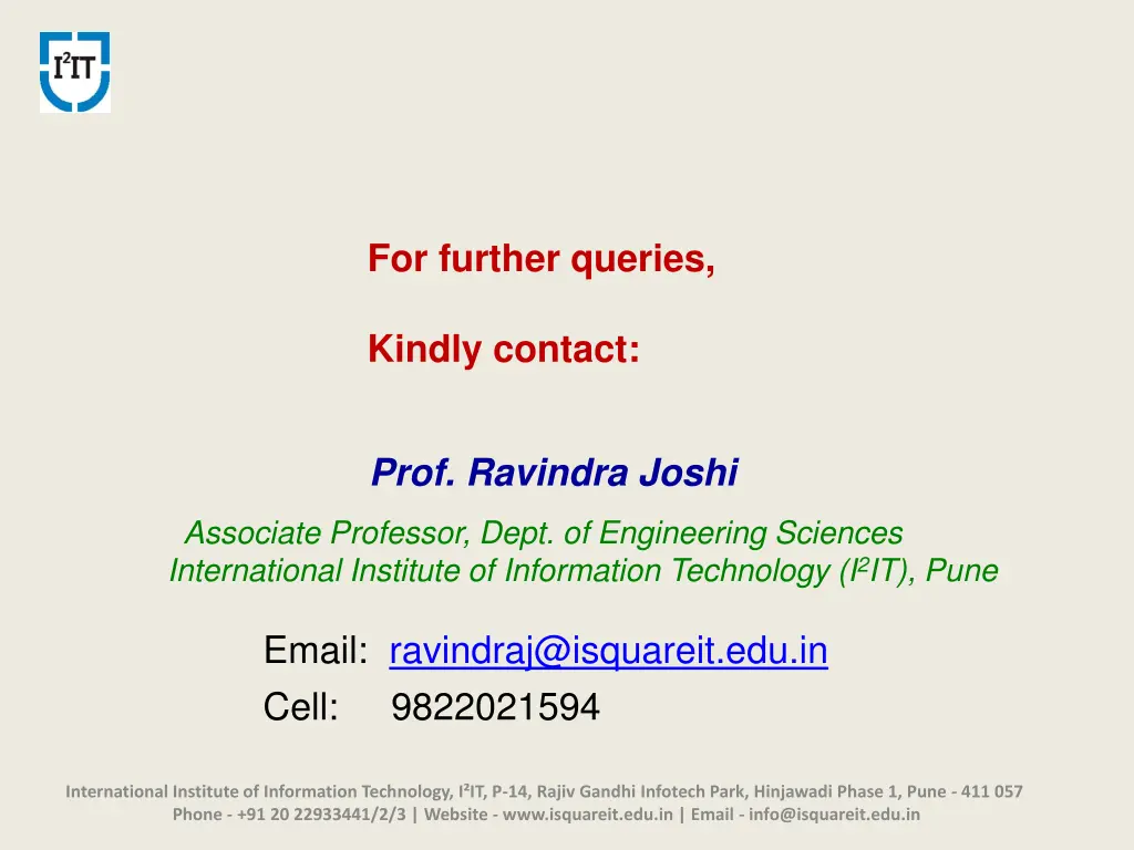 for further queries