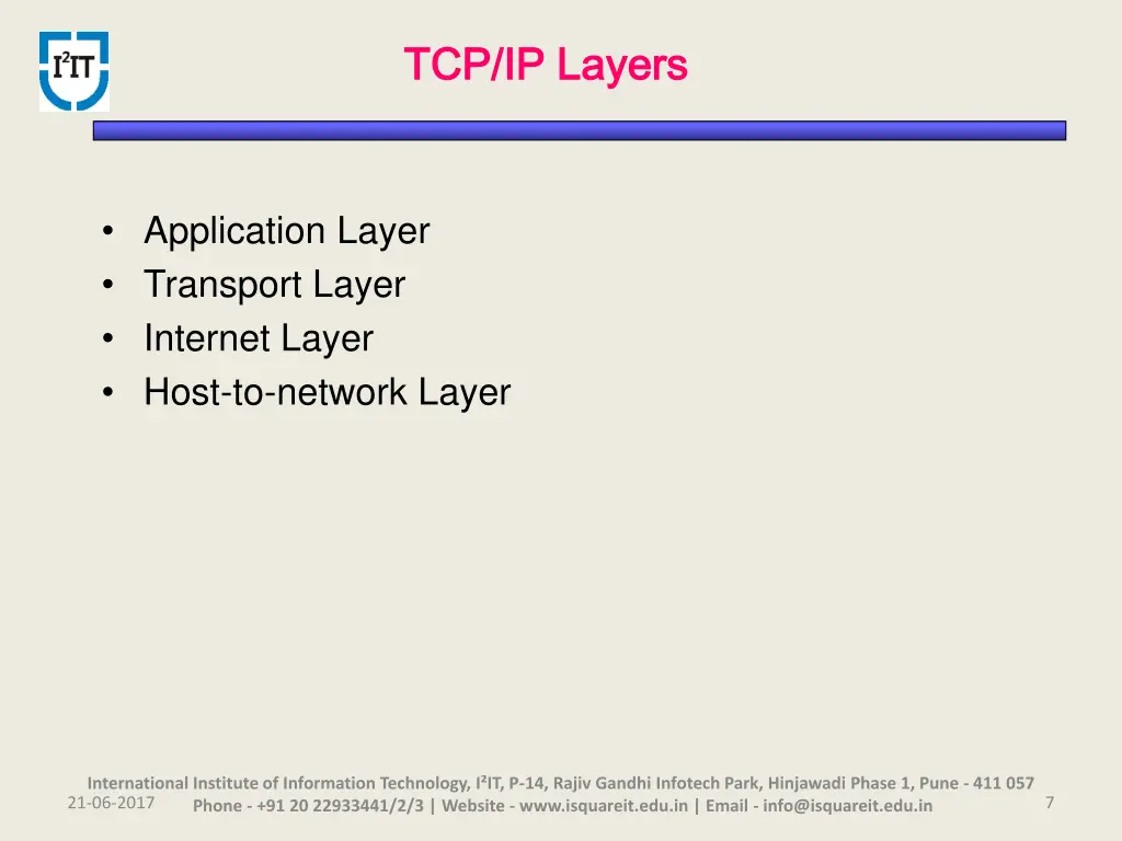 tcp ip layers tcp ip layers
