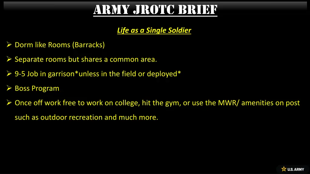 army jrotc brief 10