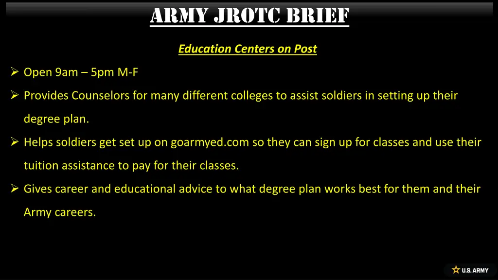 army jrotc brief 9
